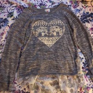 Gray Elephant blouse
